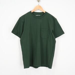 American Giant Men's Short Sleeve Pocket Tee Green Moss Size Medium NWOT